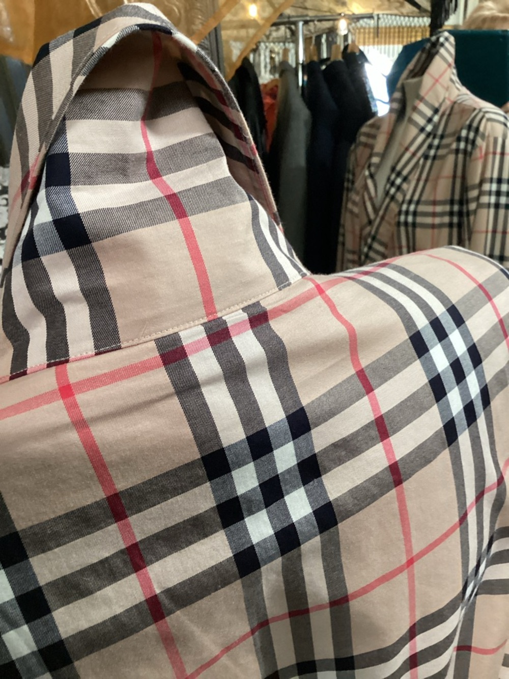 Plaid Cotton Robe in Beige - Classic Burberry  print 100 cotton - Picture 8 of 11
